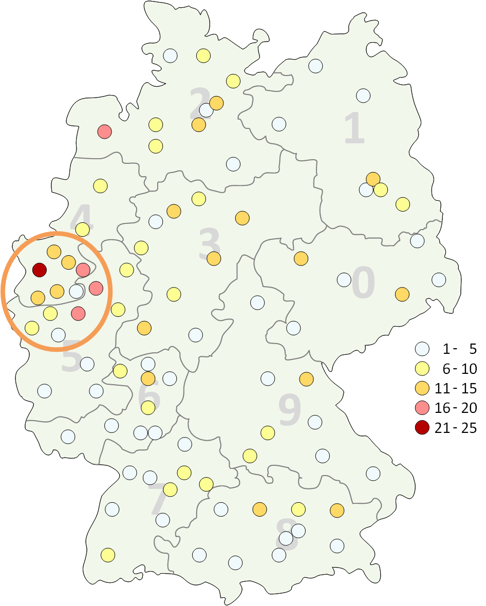 Verbreitung des Namen JOSCHKO in Deutschland